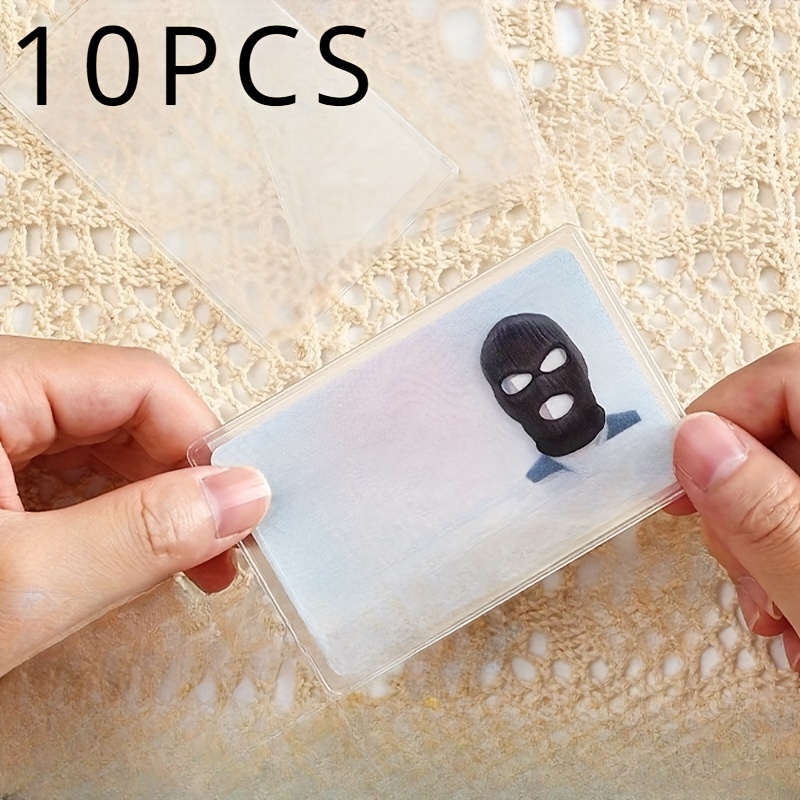 

10pcs Pvc Sleeves, - Wallet For Id And , No