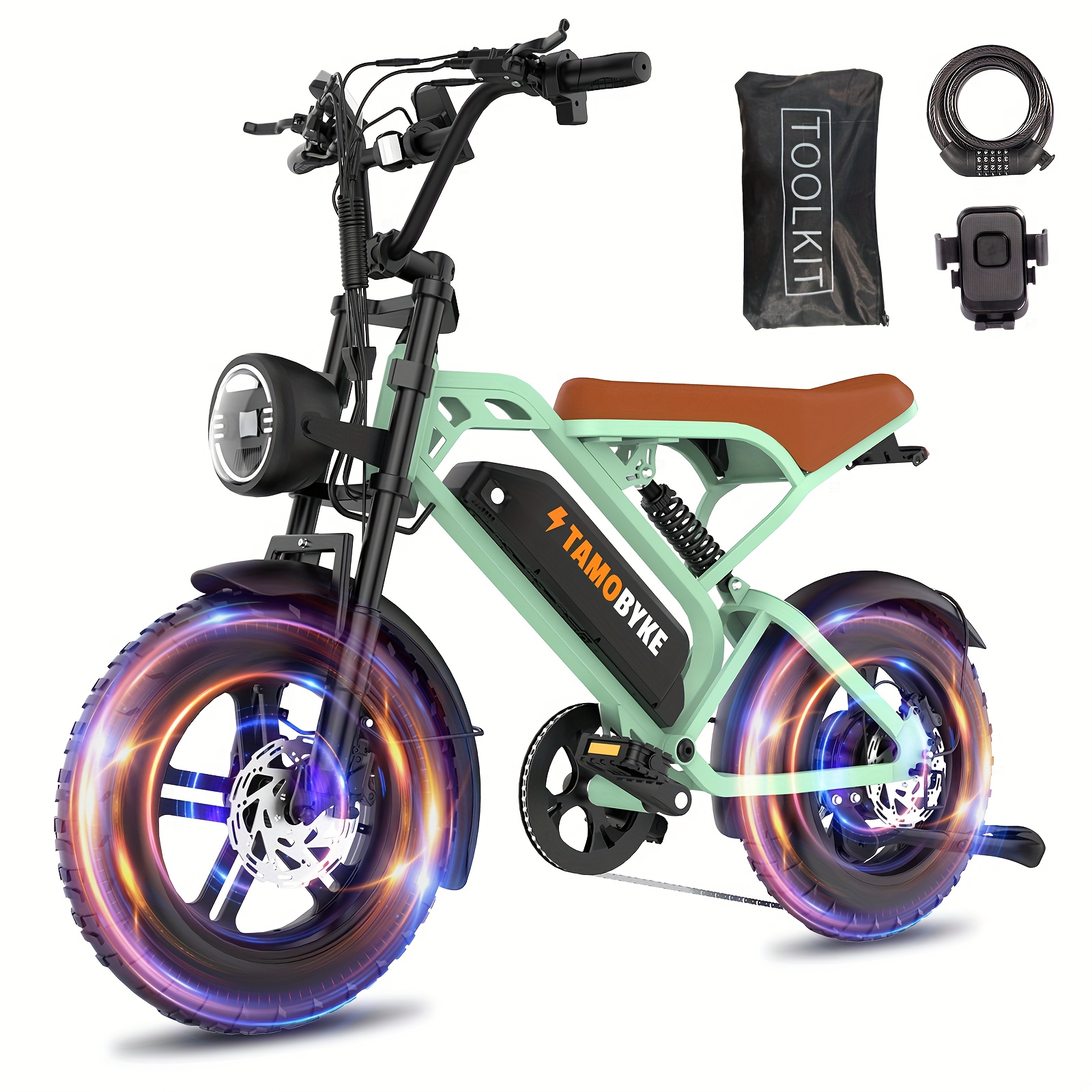       youth electric bicycle 4 inch tire electric bicycle 749w   motor 30 50 miles h 749 watt hour disassembly battery all terrain electric off road bicycle suitable for mountains snow sand       riding youth e motorized bicycle color   design   look removable battery     Product details 3