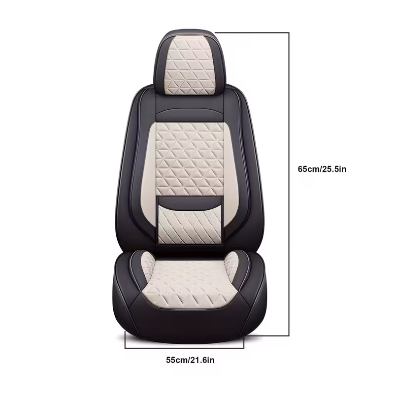 car seat cover leather full set breathable seat protector front rear seat covers set of 5 car interior accessories for most car 1