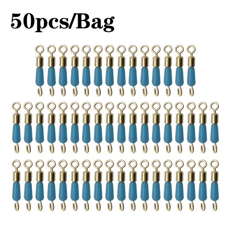 

50pcs Silicone Fishing Swivel Clips - High Strength, Saltwater & Freshwater Compatible