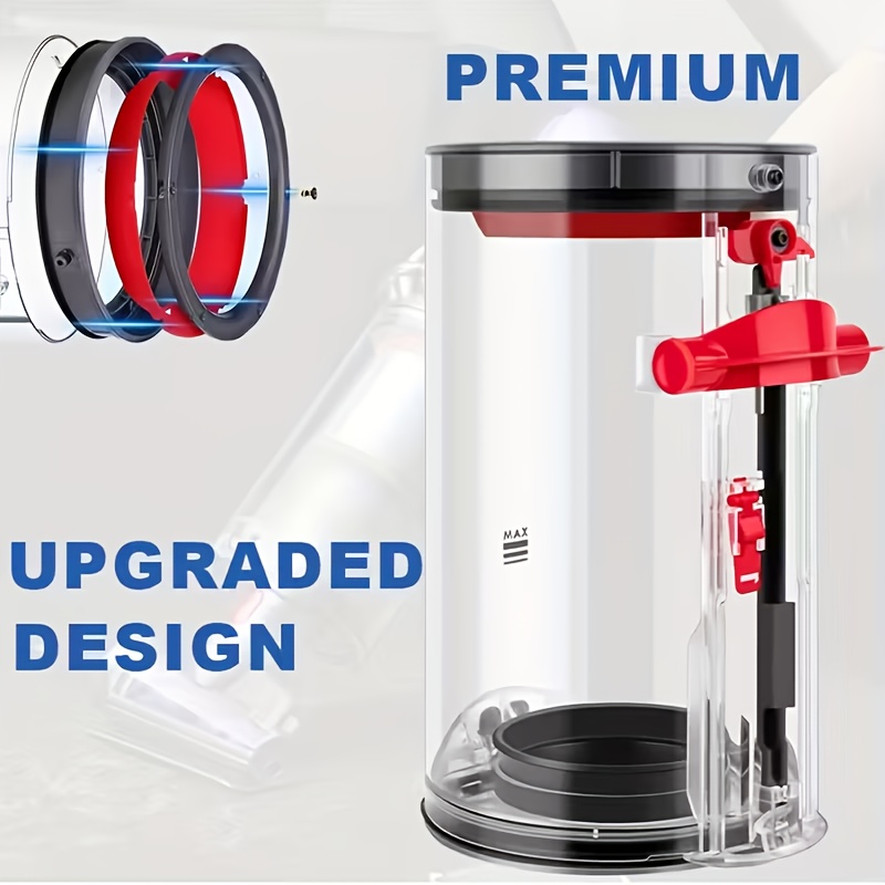 Image of Compatible For V11/v15/sv14/sv15/sv22 Vacuum Waste Bin - Upgraded Large Dust Bin, Durable Plastic Emptying Can With Locking Latch, No Battery, Vacuum Accessory