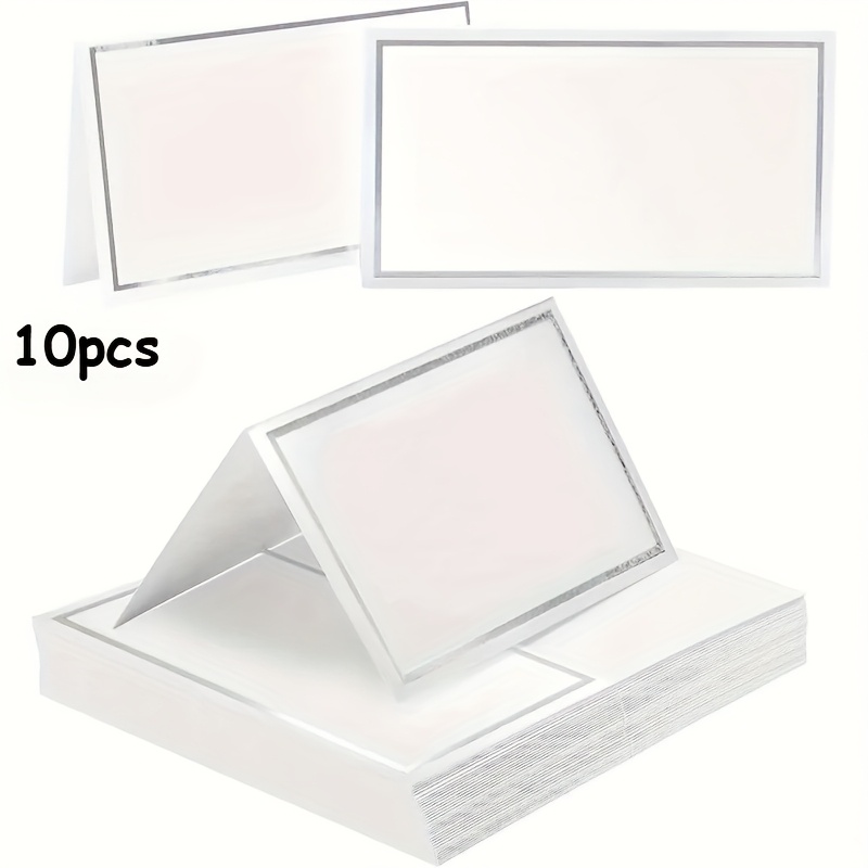 TEMU 10/23/33/60 Elegant And Sturdy Table Cards, Cards - Featuring A Luxurious Design With Silvery Borders - Text And Patterns - Perfect For Parties,