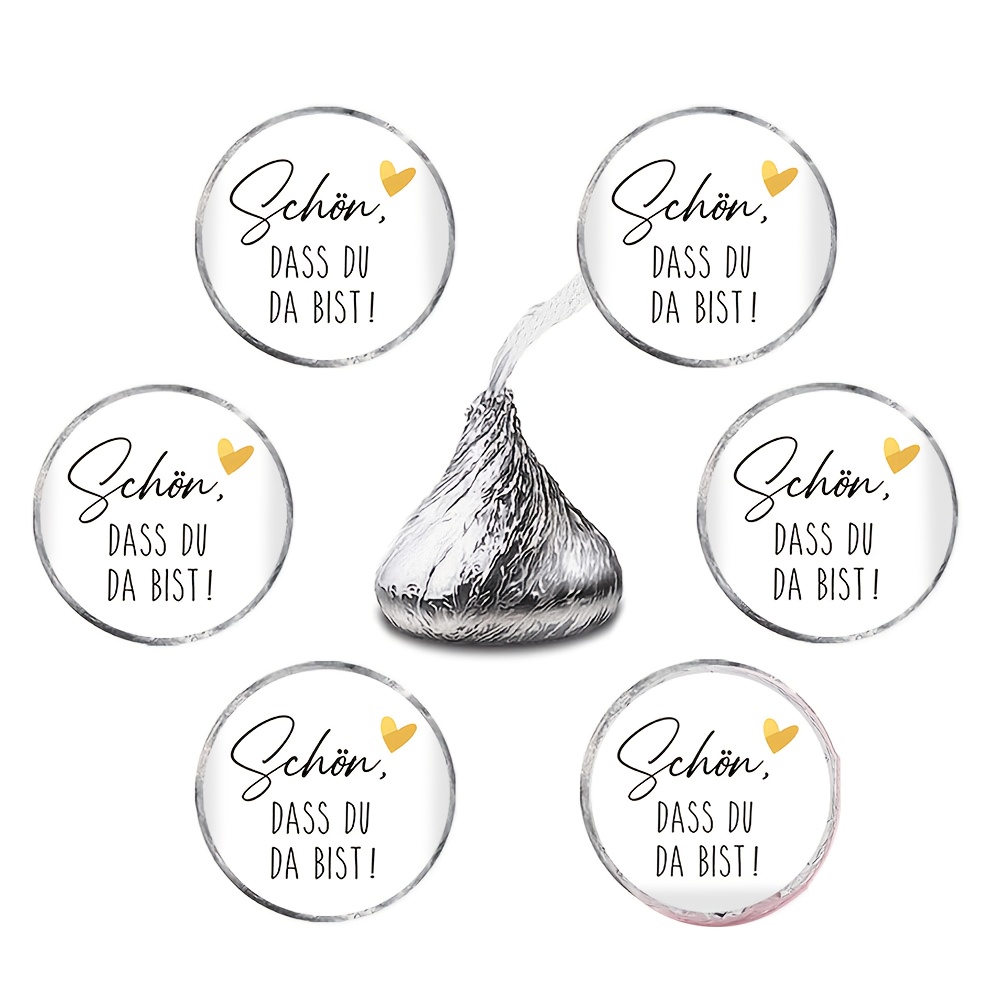 Image of 160pcs Thank You Theme Round Stickers, Heart-shaped Embellishment , Suitable For Gift Tags, Gift Bags, Gift Boxes, Party Favors, Etc., Conveying Gratitude