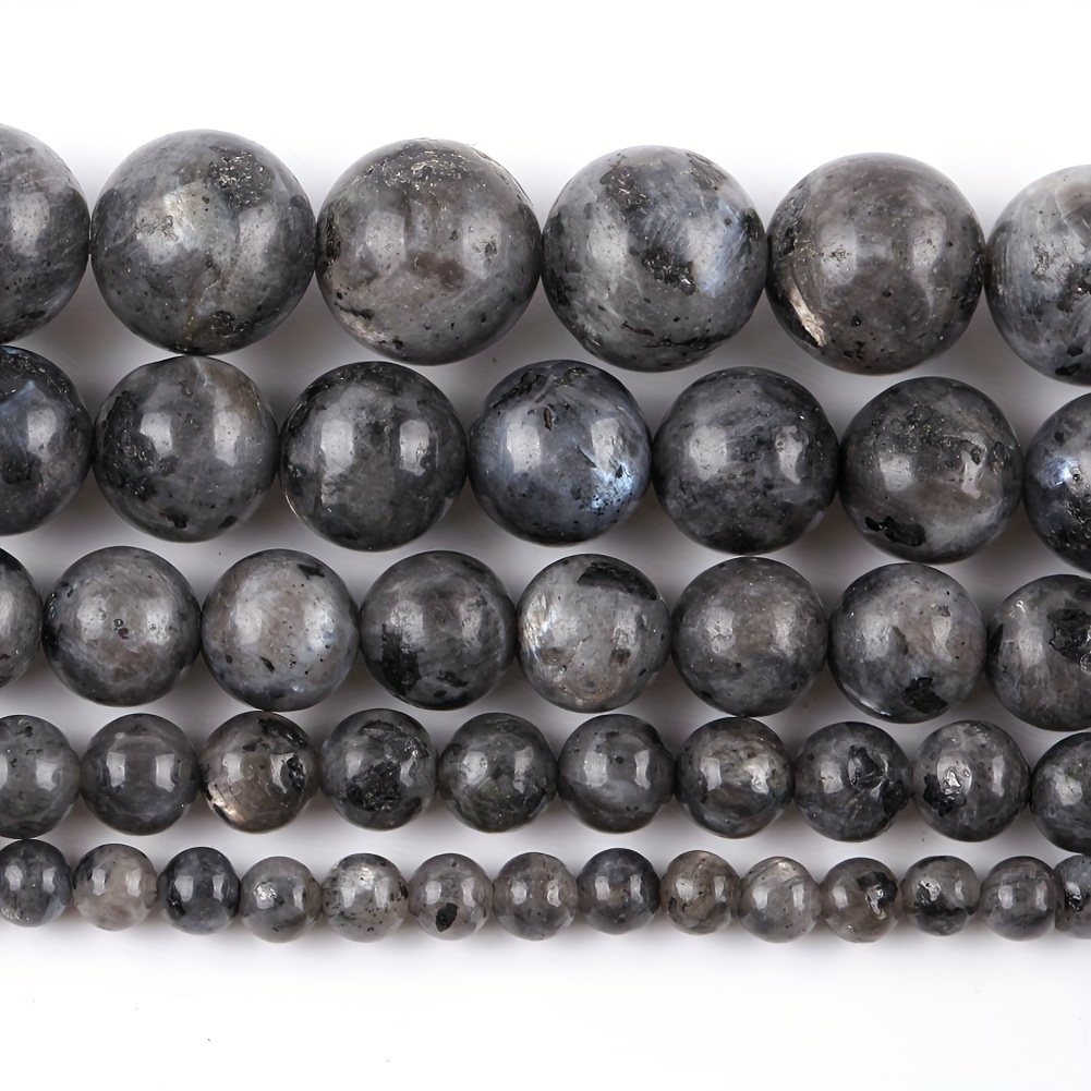 

Asvrai U Grey Beads, 4/6/8/10mm, Natural Stone, 15" Strand For Making - Hand-polished, , Ideal For Necklaces & Bracelets, Asvrai U