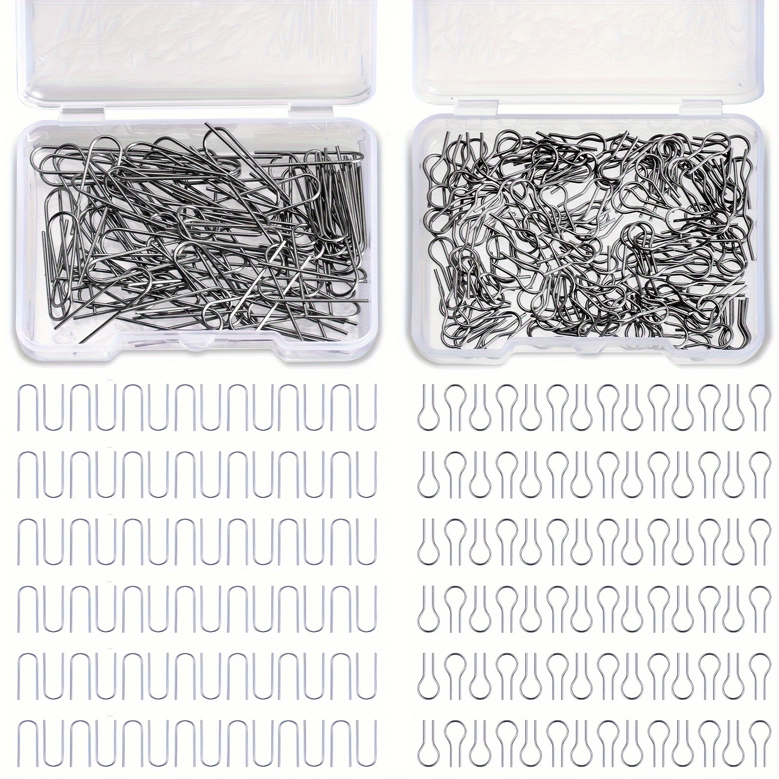 

200pcs Jump Rings, 21 Plastic Storage Box, 100pcs U +100pcs R For Hobbyists Diy Pendant, Ornaments, In , Jewelry Making