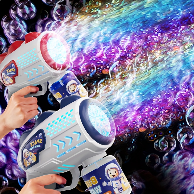 fully automatic   machine kids electric toy light up handheld bubble gun bubble solution and batteries not included christmas gift