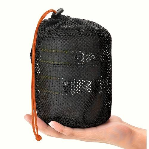 camping cookware set durable metal pot easy to carry and small space suitable for outdoor backpack camping picnics camping equipment and gear camping accessories cookware knives and forks foldable storage christmas new year gifts
