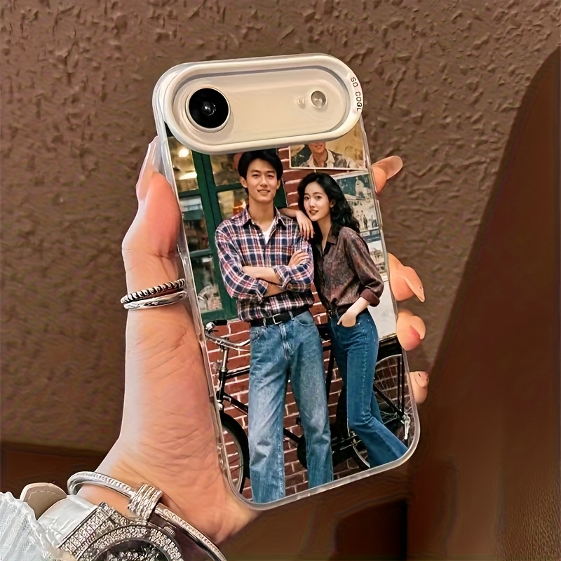 TEMU de Teléfono Personalizada con Foto de Pareja, Compatible con iPhone 11/12/13/14/15 PLUS/16 Pro Max/17 Air/PRO/PRO MAX Serie Apple. Protección