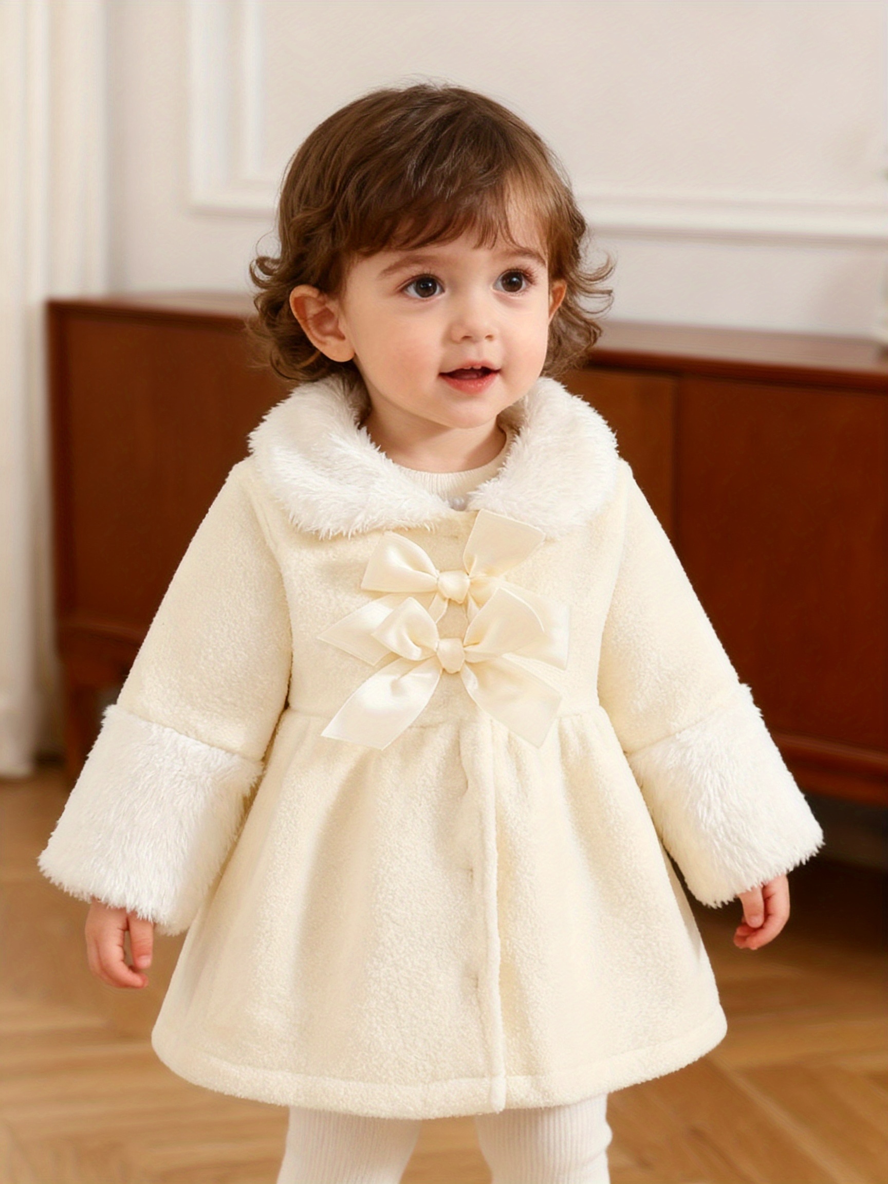 princess polly baby blue dress Long Sleeve Cream Toddler Dress