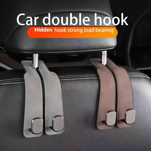 car seat back cover with design made of pu leather universal cars for hanging purses and bags on headrest