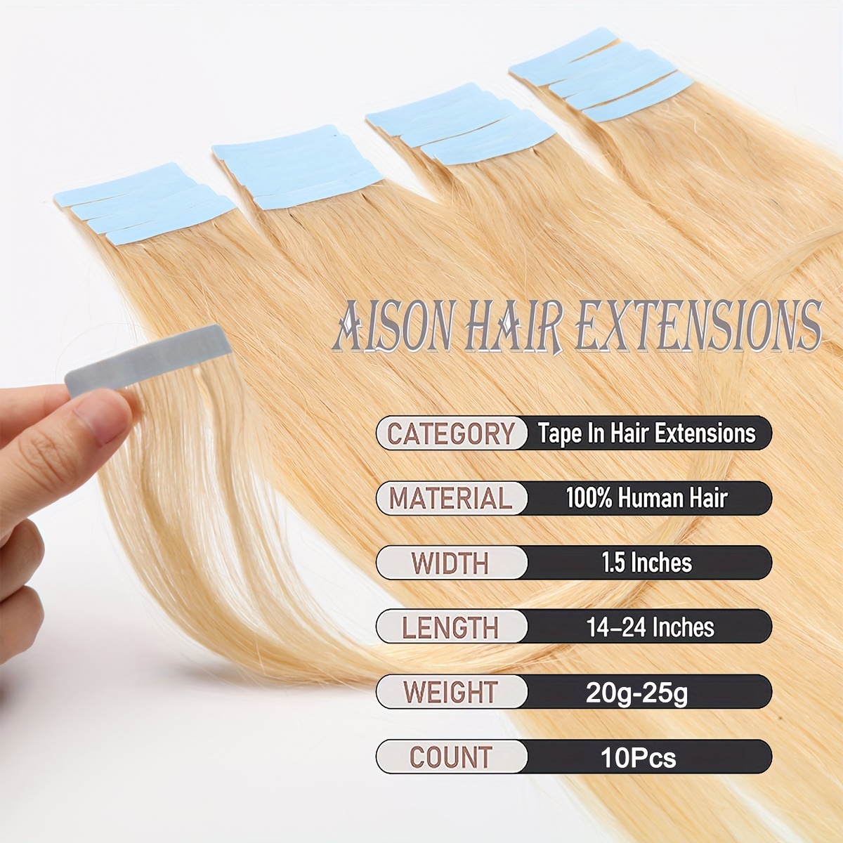 25g pack 10pcs tape in hair extensions human hair real human hair tape in extensions straight skin weft100   seamless human hair extensions for women 12 24 inches details 0