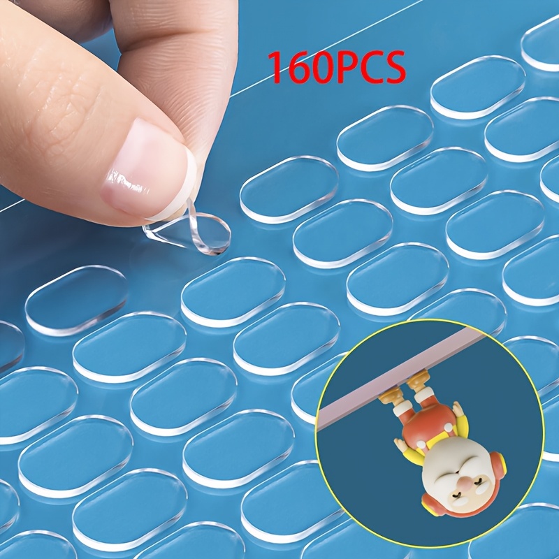 TEMU Confezione da 160/400/480 punti adesivi trasparenti biadesivi - Rimovibili, adesione forte qualit�. Adatti per lavoretti fai da te, decorazioni