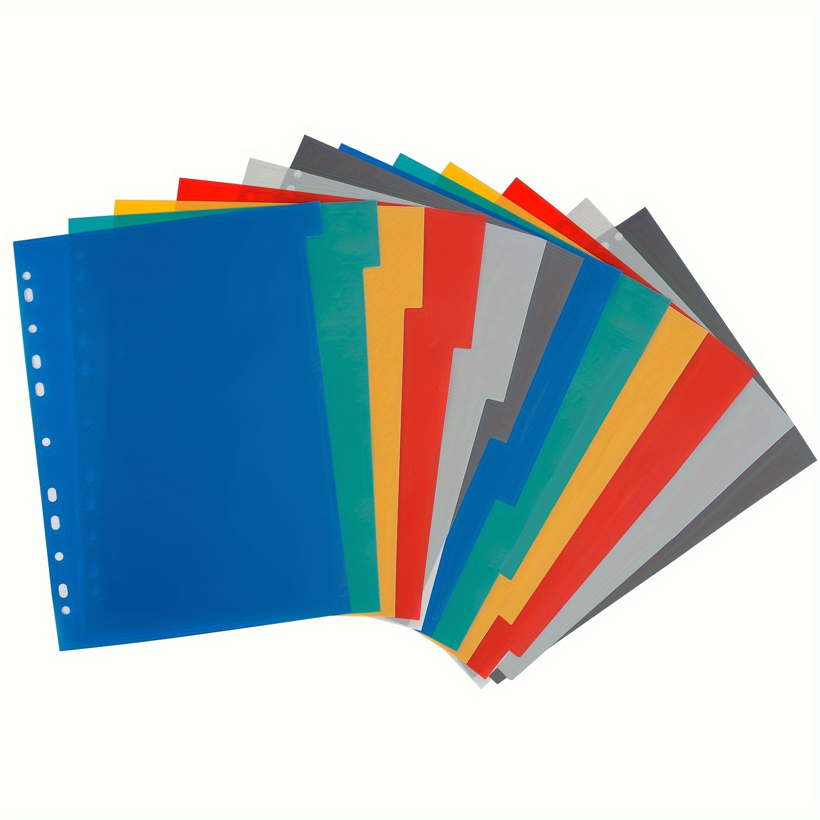 

Eagle Plastic Binder Dividers With Labels - 12/24pcs, , A4 Size, Compatible With 2/3/4/11 Ring Binders