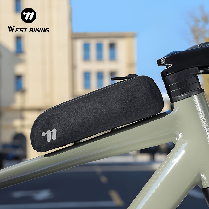 Image of West Biking Bike Top Tube Bag Handlebar Bag Tpu Storage Bag Large Capacity Mtb Road Bike Cycling Accessory