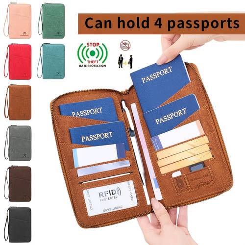 multifunktionaler reisepasshalter mit rfid-schutz – großes fassungsvermögen, mehrere fächer, vertikaler kartenhalter, münzfach ausweishalter, langlebige schwarze , für pässe, bargeld karten, minimalistisches design