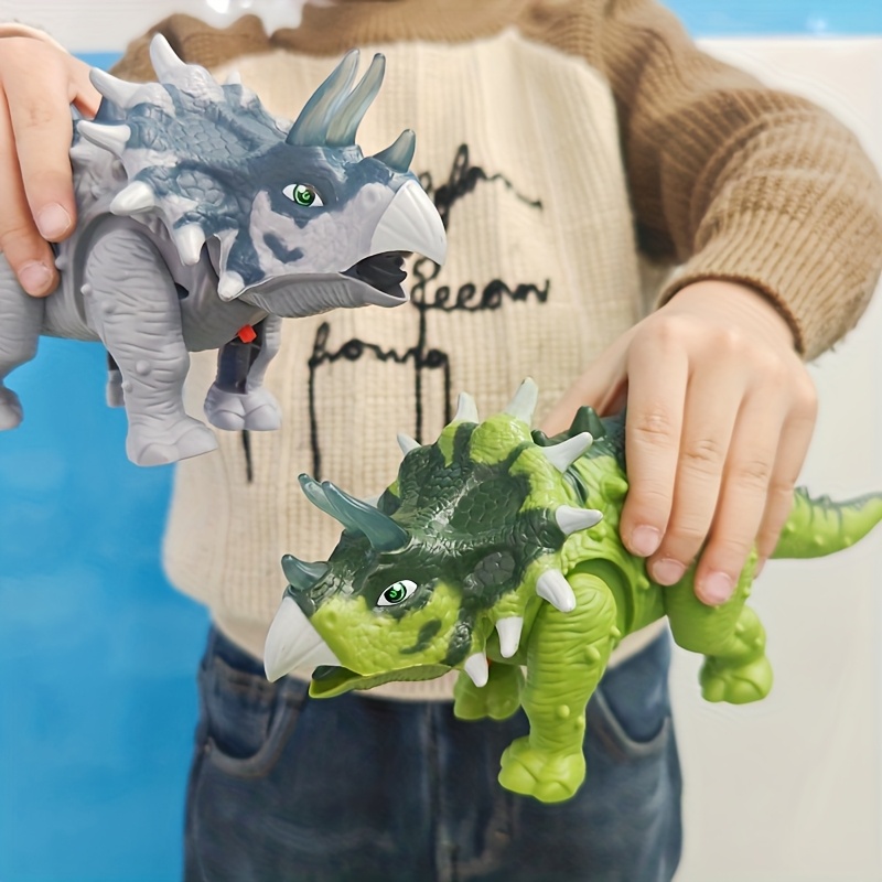 Electric Moving Triceratops Dinosaur Toy with Sound Effects