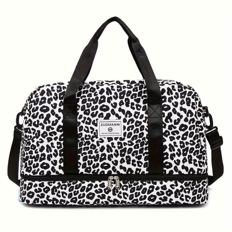 E-shop Große Kapazität Reisetasche mit Yoga-Streifen, Kurztrip-Handtasche, Umhängetasche für Schwangere, Gepäckorganizer,