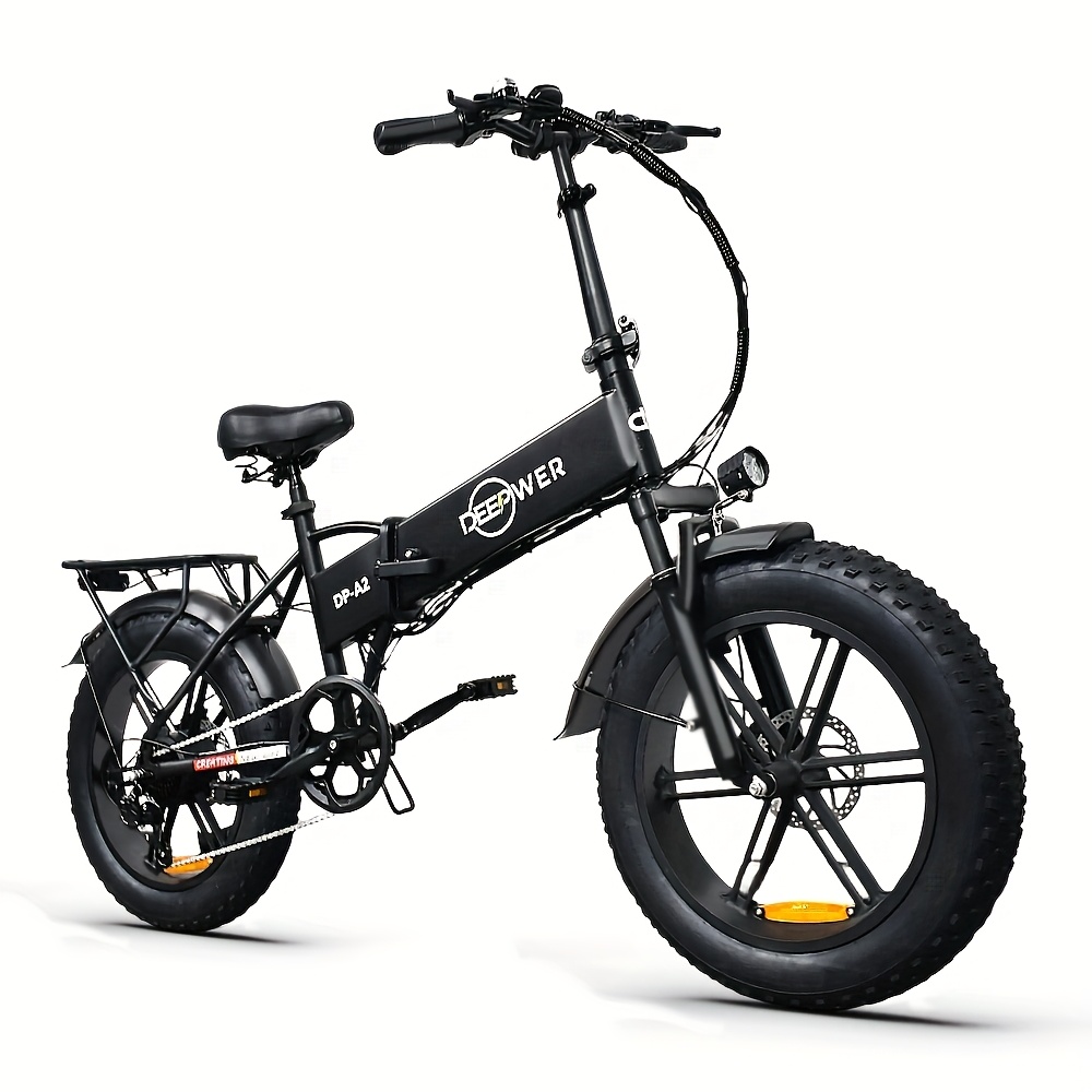   dp a2 folding electric bike 740w   27mph 31 miles range 20 fat tire electric bicycle 48v 12ah removable battery     absorber ebikes for adults front suspension fork   shifter ebike