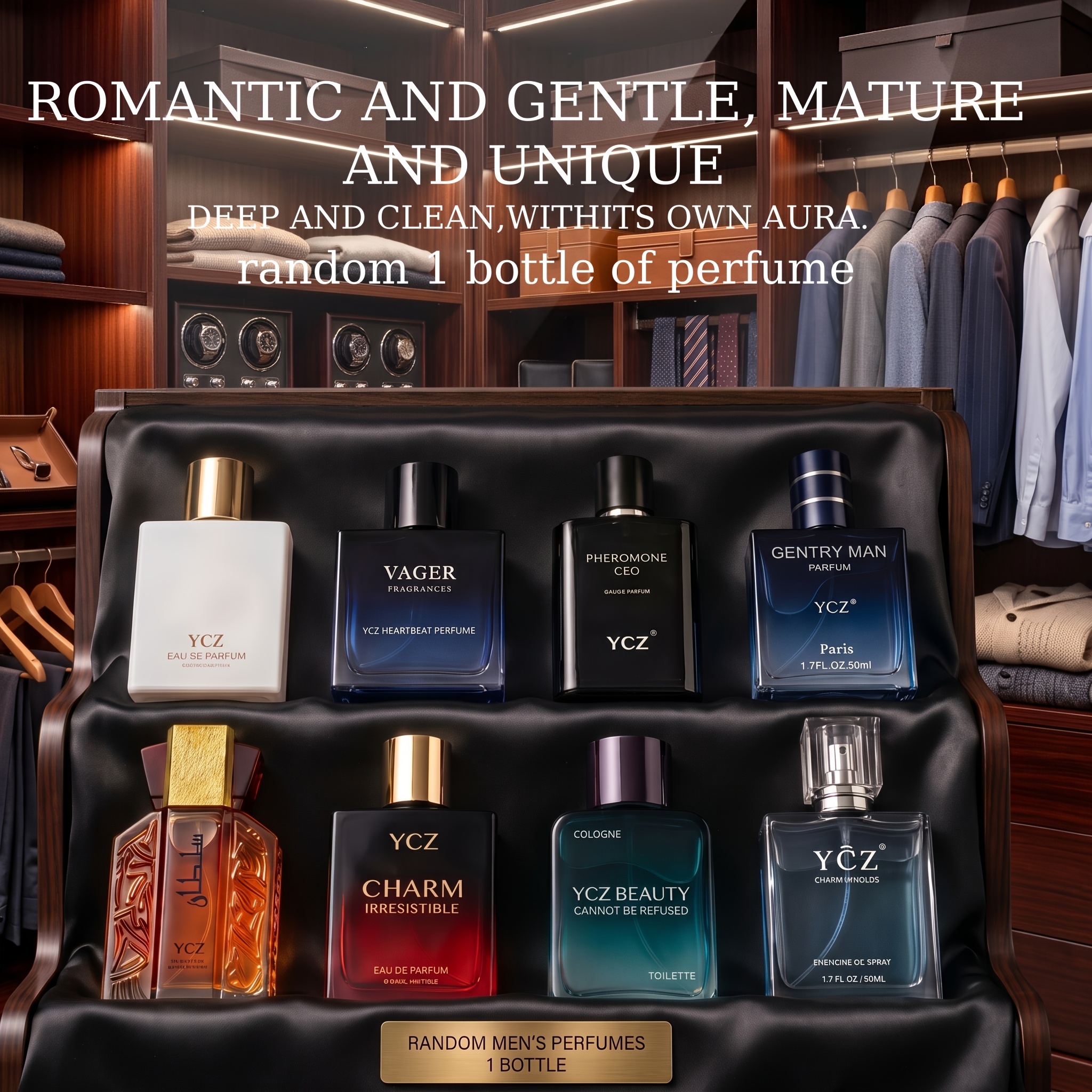 TEMU 1 Random 's Cologne, Aquatic Fresh Ocean Scent, Long-lasting Fragrance