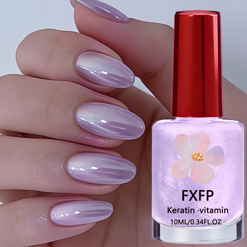 Image of Fxfp Purple Shell Strengthening Oil, Dries Quickly And , Alcohol-free, Long-lasting Shine, Suitable For All Seasonal Occasions