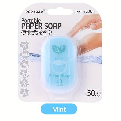 portable paper soap sheets for outdoor travel disposable hands cleansing leaves on the go compact travel paper