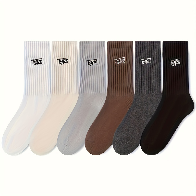 TEMU 6 Pairs Men's Fashion Easy Sweat-absorbing Sailor Socks, Comfortable Breathable Socks, Suitable For Daily And Outdoor Wear, Sweat-resistant