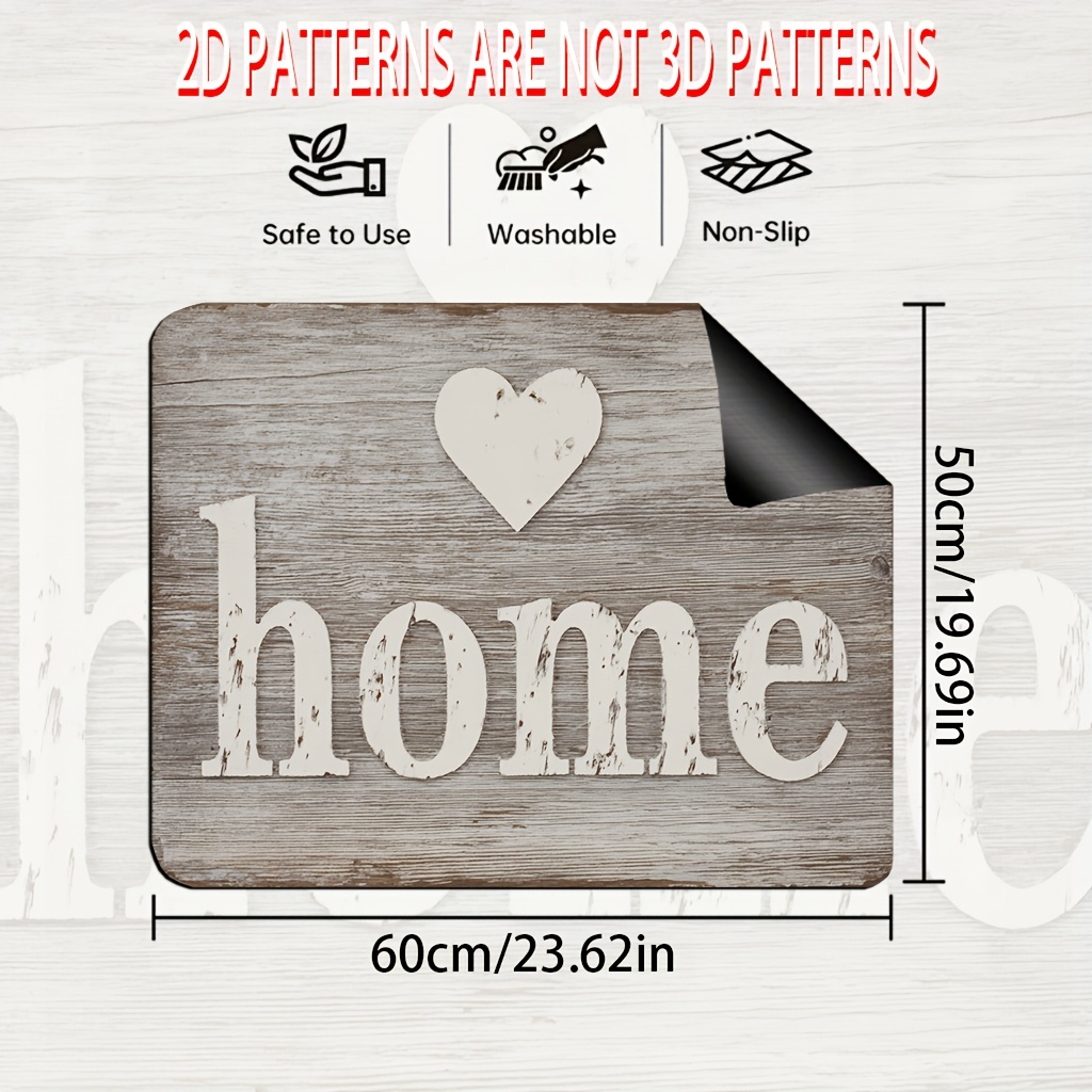 TEMU 1pc, 2d Flat Printing Stove Top Protector Cover,stove Cover Home With Heart Pattern, Coffee Mat,perfect For Versatile As Oven Liner, Washing