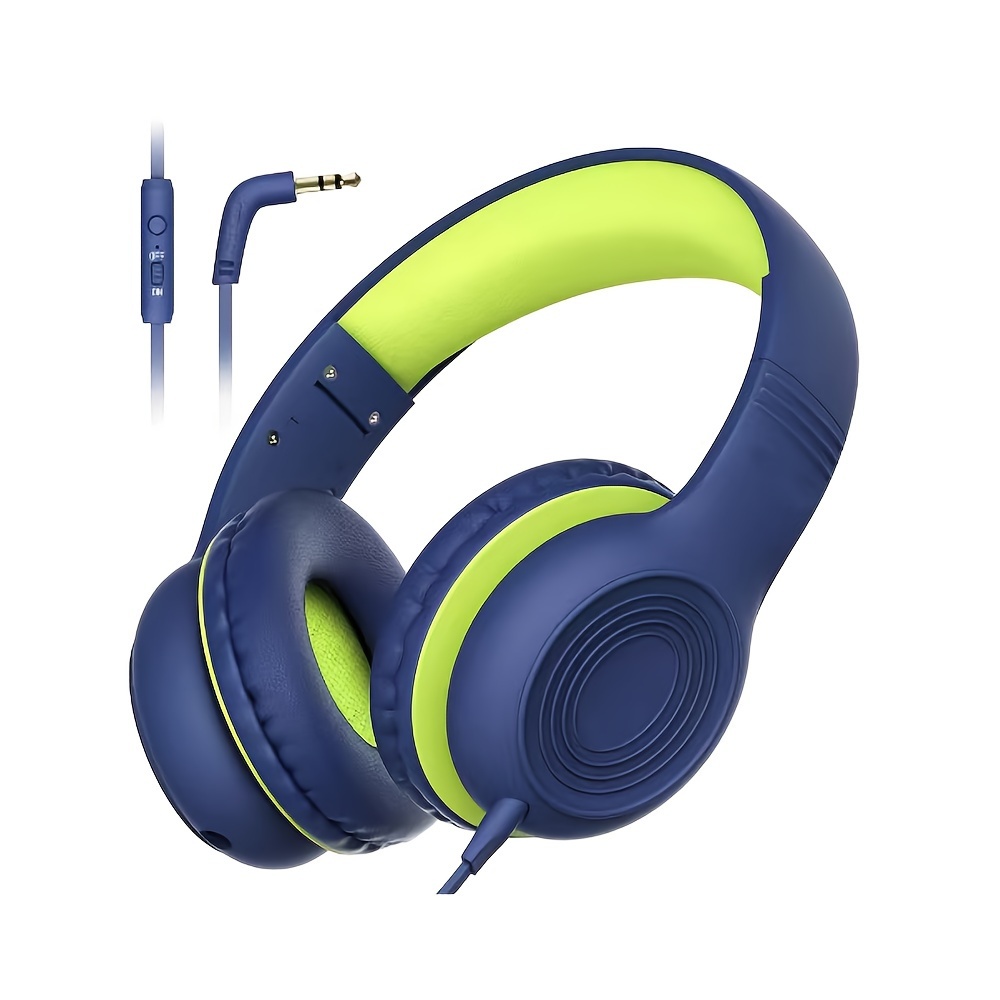 Temu – TEMU Wired Headphones With Microphone Foldable Over-ear Headphones