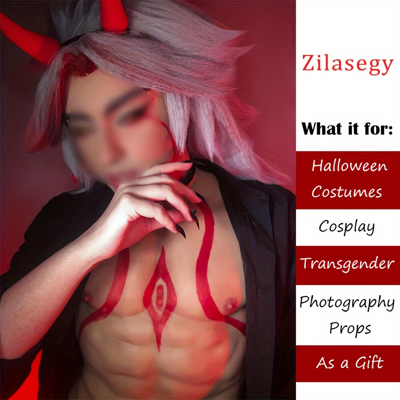 Silicone cosplay male chest 2024 plate