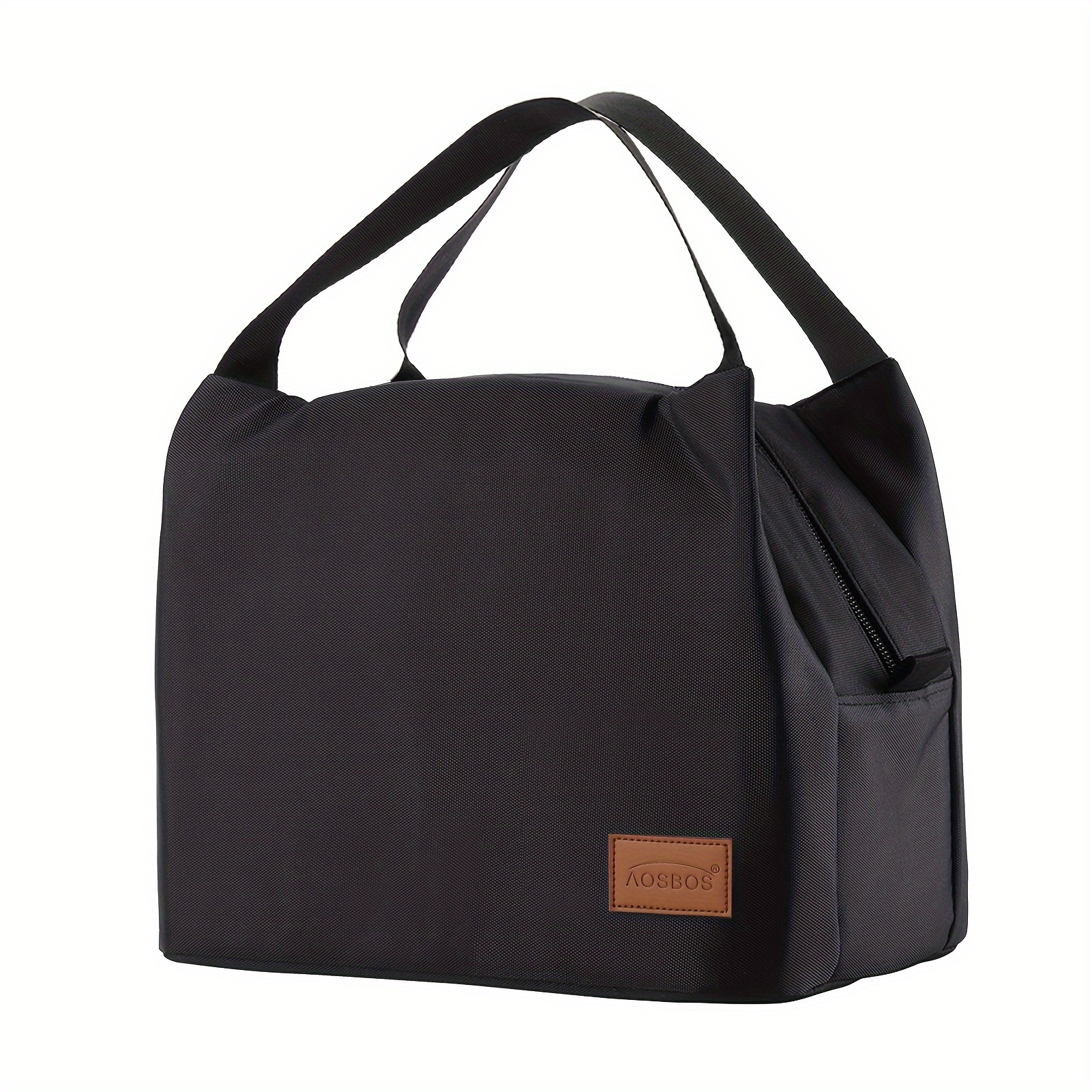 

Sac à Déjeuner Isolé Aosbos pour Femmes - Tote Cool Noir Élégant avec , Réutilisable & Étanche, Porte-Boîte à Déjeuner pour , les - et l'École - Polyester , Garde les Aliments & Chauds/Froids