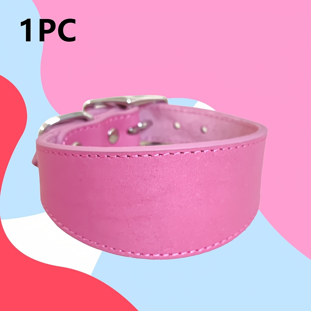 TEMU Pet Leather Collars; Widened Thin Dog Collars; Suitable For Rottweilers And ; Training Collars For Pets; Protective Collars For Dogs; Anti-choke