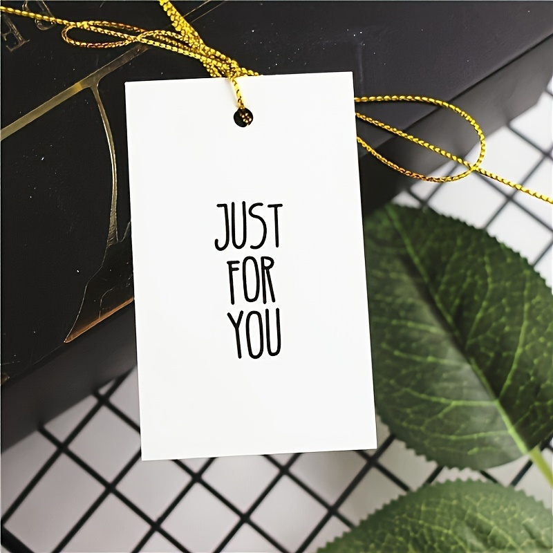 

50-pack Simple Nordic "just For You" Gift Tags, Paper Hanging Labels For Gift Wrapping, Wedding, Birthday Party, Mother's Day, Valentine's Day, Baking Packaging Decor