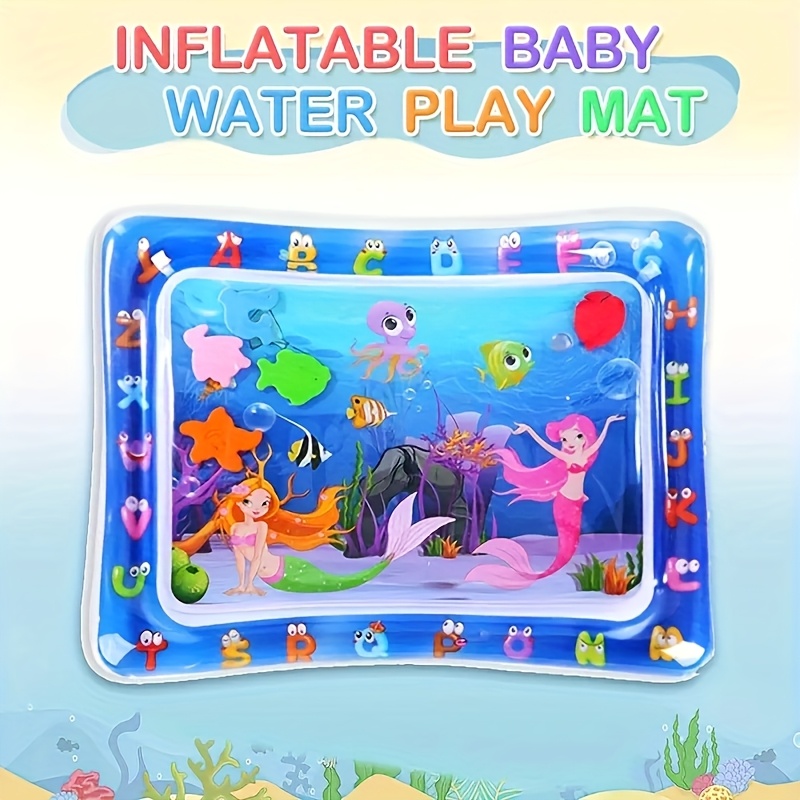 1pc Mermaid Mat, Activity Development In Prone Time, Water Play Mat, Mat