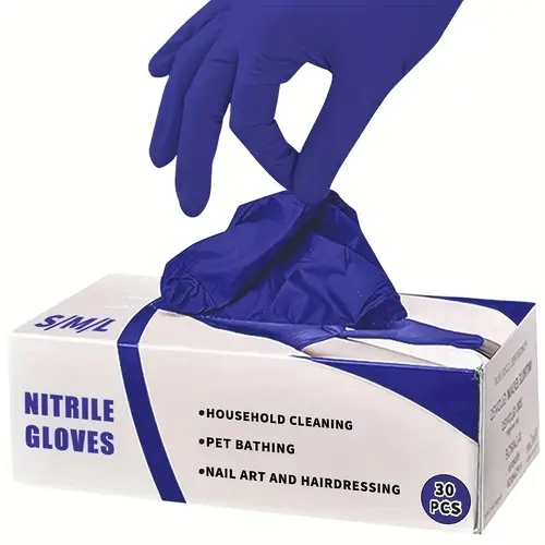 30 pack heavy duty gloves latex non waterproof for household salon tattoo cleaning professional home use compatible with nail coloring hotels hotel staff salon professionals