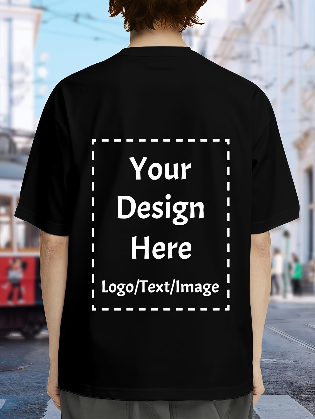 item picture mens 100 cotton custom t shirt personalized double sided print suitable for team uniforms gifts events soft   fit short sleeve with text design machine washable for   boyfriend gifts group uniforms