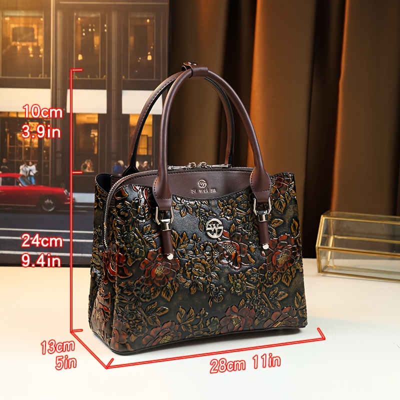 Large Capacity Handbag for Mothers, Retro Light Women's Bag