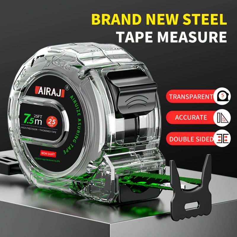 

Arrizer Fluorescent Tape Measure Industrial Grade Steel Tape Measure Has High Precision, Thickening, Wear Resistance And Falling Resistance