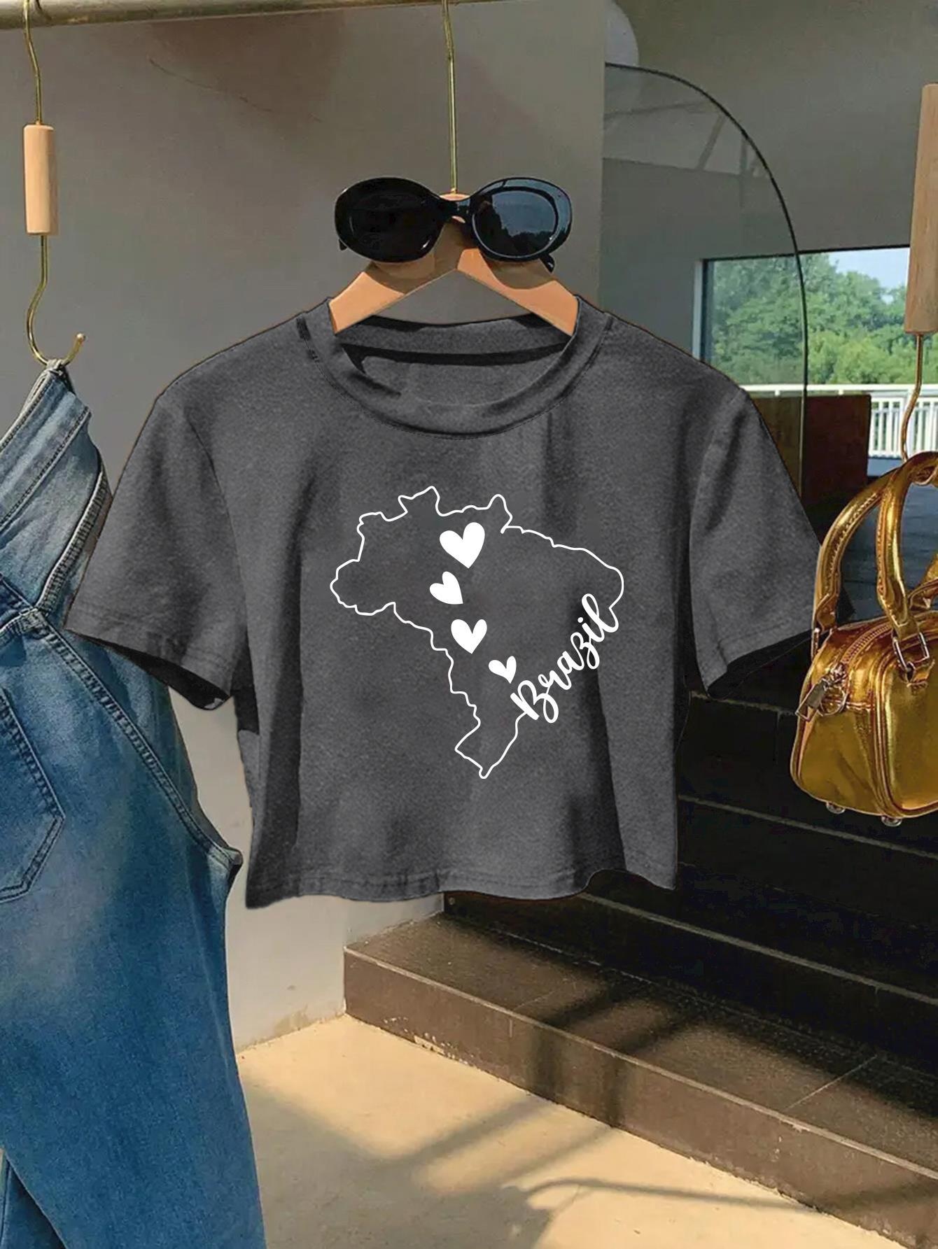 Maglietta Donna Casual Con Cuore Di Calcio - Morbida E Ampia In Mix Di Cotone E Poliestere | Estiva E Comoda - 3