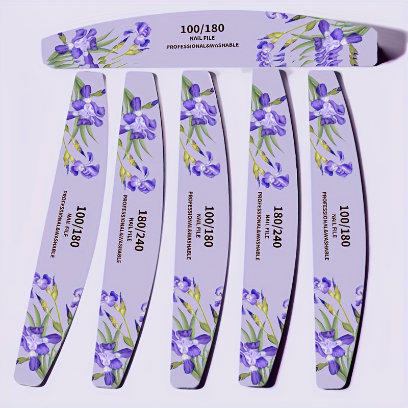 TEMU Strumenti Professionali per Nail Art: Set da 12 Lime per Unghie in Truciolo di Legno Ispessito, Sottili e Lavabili, con Opzioni a Grana 100/180