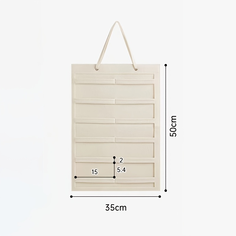 TEMU Organisateur de cheveux mural, support de rangement multi-poches pour accessoires de cheveux, bandeaux et pinces