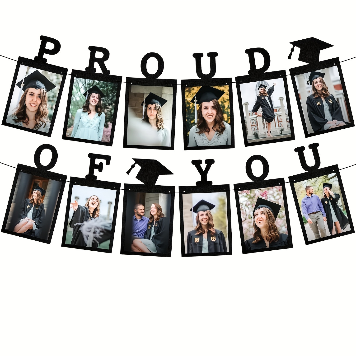 

1pc, Graduation Photo Banner No Diy, Graduation Picture Banner Graduation Banner 2024 Proud Of You Banner, Graduation Banner Garland Graduation Decorations Class Of 2024