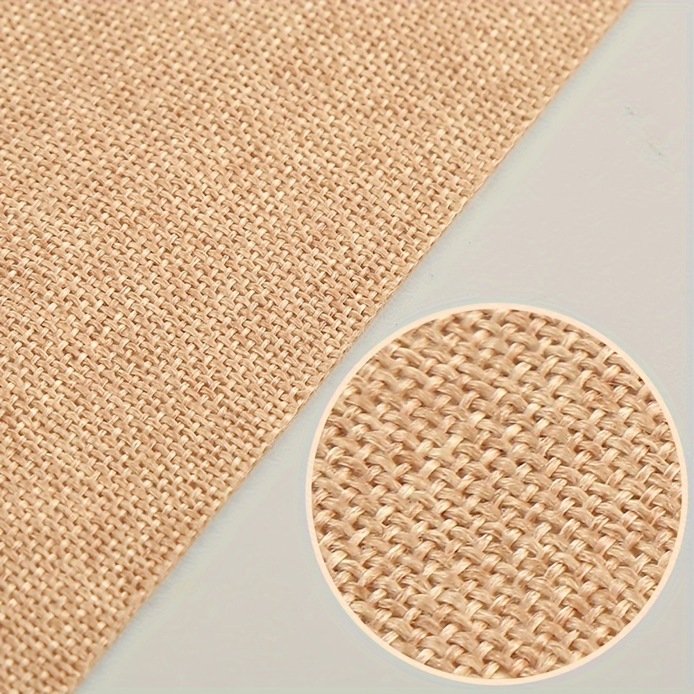 

Self-adhesive Burlap Fabric Linen Sheet With Release Paper For Gift Boxes, Photo Frames, Furniture, Countertops, Storage Bins - Crafting Material