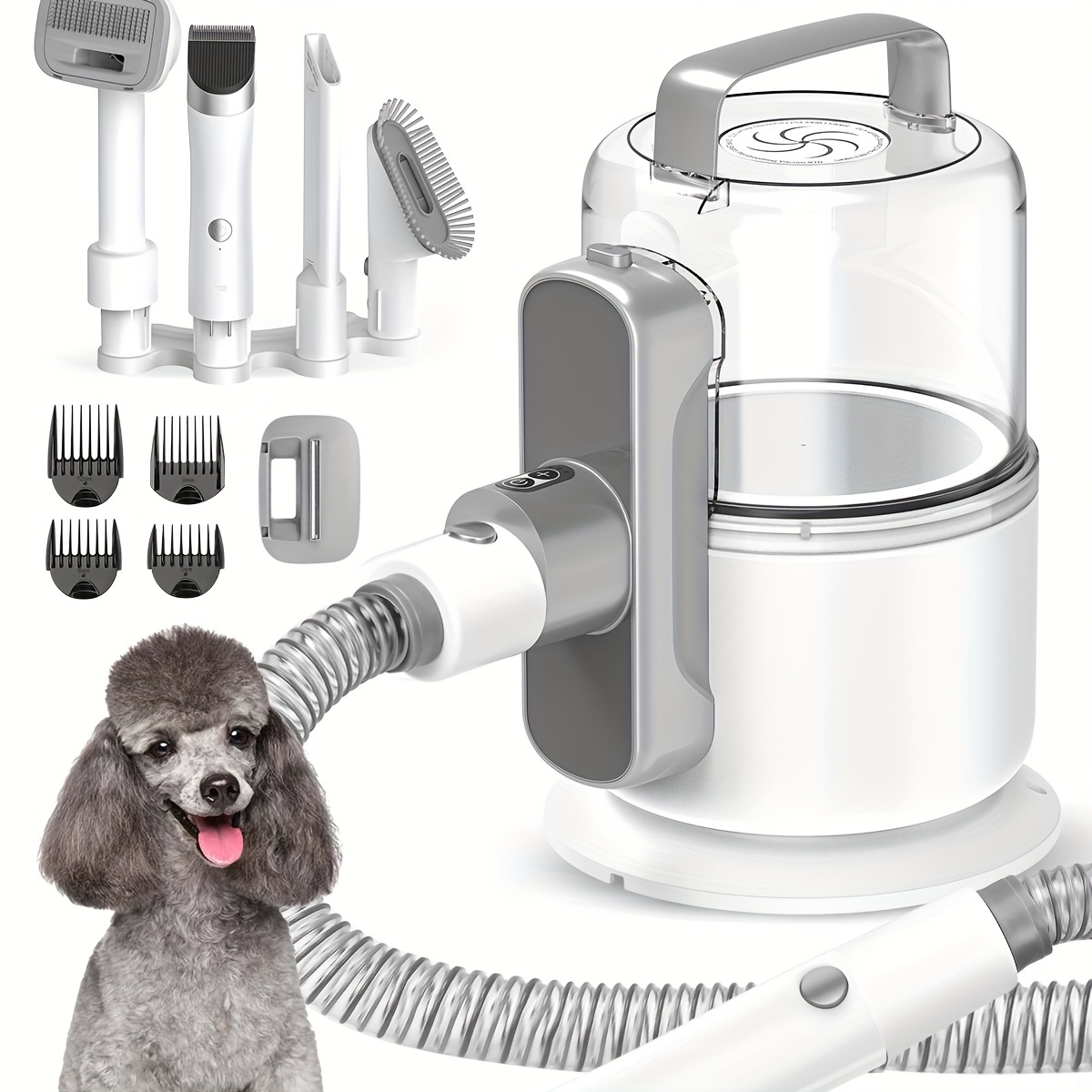 

Dog Grooming Vacuum, 6 In 1 Pet Grooming Kit For Shedding With 2.1 L Large Dust Cup, Grooming Vacuum For Dogs & Cats At Home Quiet, 3 Modes Of Vacuum Suction