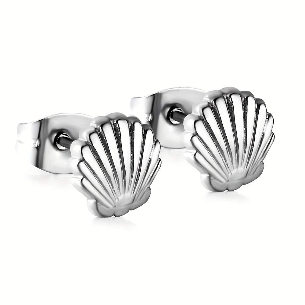 TEMU 1 Par/316 Acero Inoxidable Hipoalergénico Aretes con de Tornillo, Estilo de , Viajes de , Adecuado para Regalar, Aretes con de Tornillo Fáciles,
