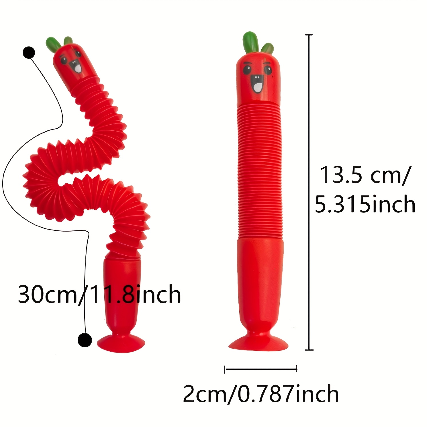 5pcs cute cartoon carrot vegetable retractable pens set fine point pp material with suction cup base   for students Product details 4