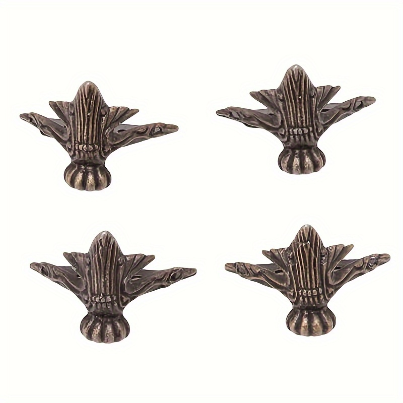 TEMU 4pcs Vintage Foot Antique Foot Decoration, Corner Foot Four-sided For Boxes