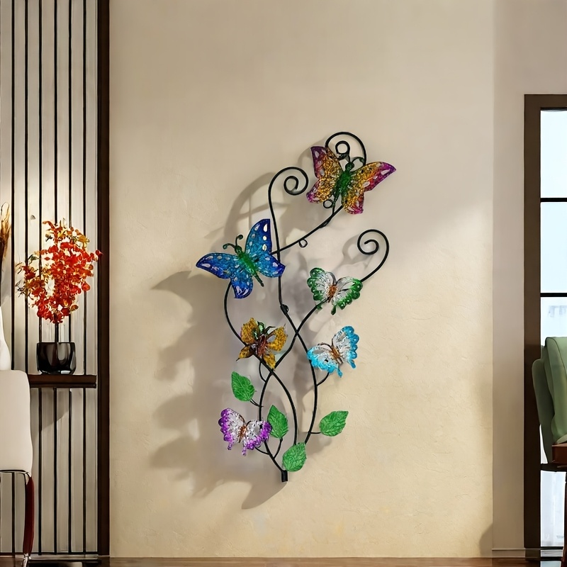 

1pc Metal With Vine And Leaf Design, Indoor & Outdoor Decor For Home, Garden, Fence, Patio - Ideal Christmas Gift