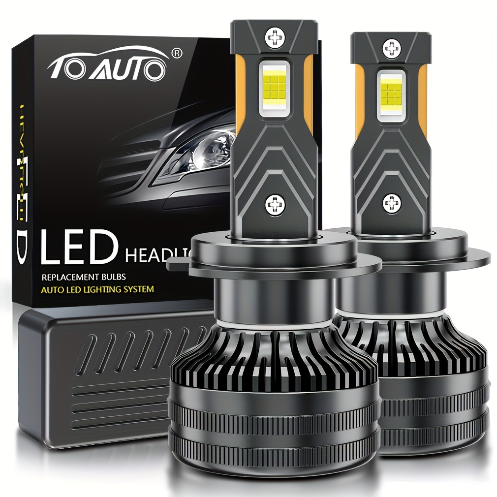 CANBUS - 2 luces LED para coche, 30000 lm, 100 W, H4, para lámpara de  coche, bombillas turbo para auto, 6000 K súper brillante blanco frío, 9005