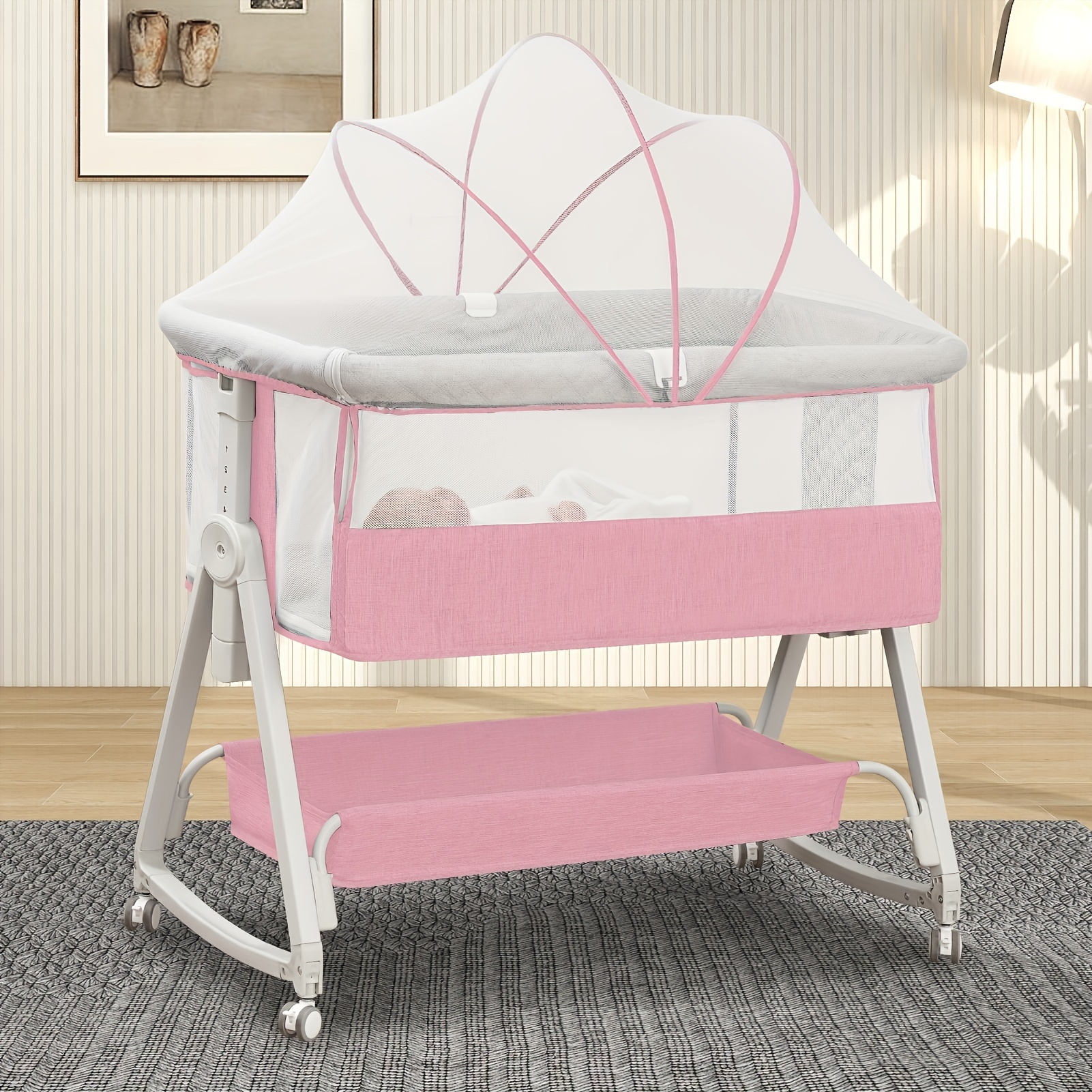 3 In 1 Bassinet Rocking Bassinets Bedside Sleeper Comfy Temu Canada