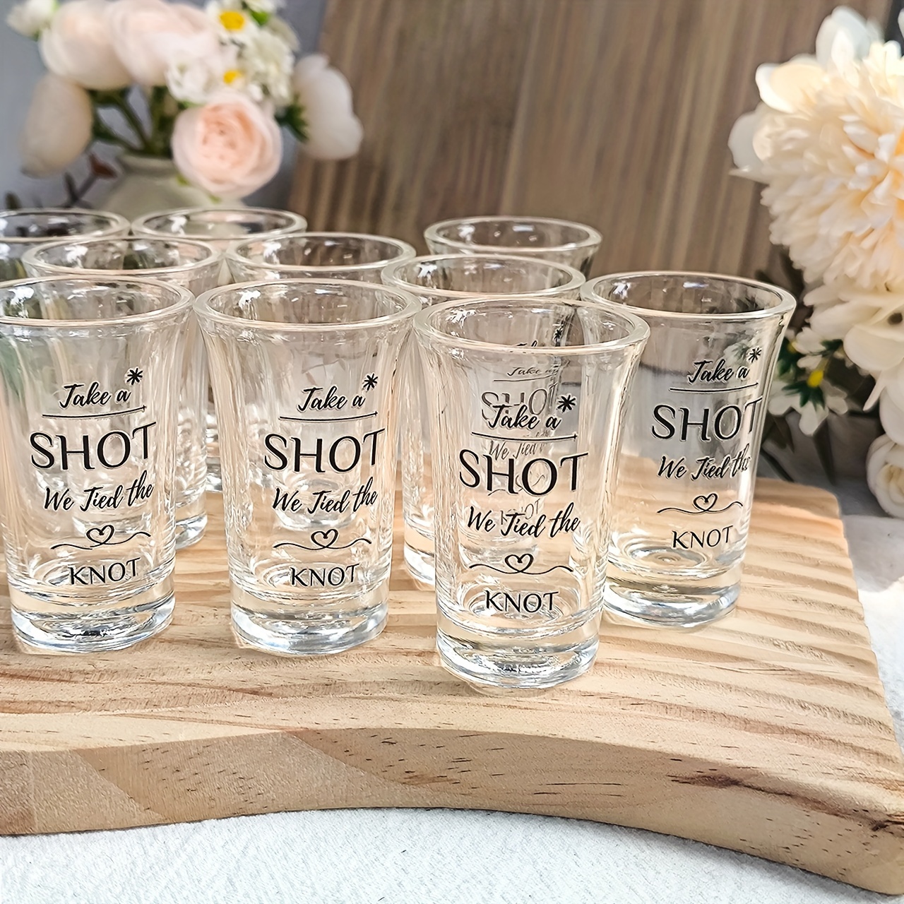 Cheers To - Double-Sided Shot outlet Glass #194C - Wedding Favors, Bridal Favors, Wedding Shot Glasses, Party Favors, Weddig Favor